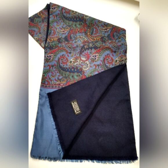 Dior Christian Dior Vintage Silk & Wool Fringe Paisley Formal Scarf - Picture 3 of 12